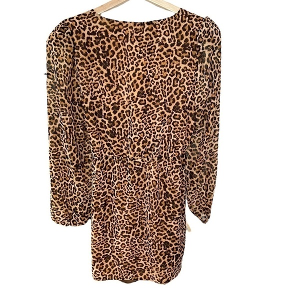 NWT Lovers + Friends Ajax Mini Dress Cheetah Print Medium - Picture 7 of 9
